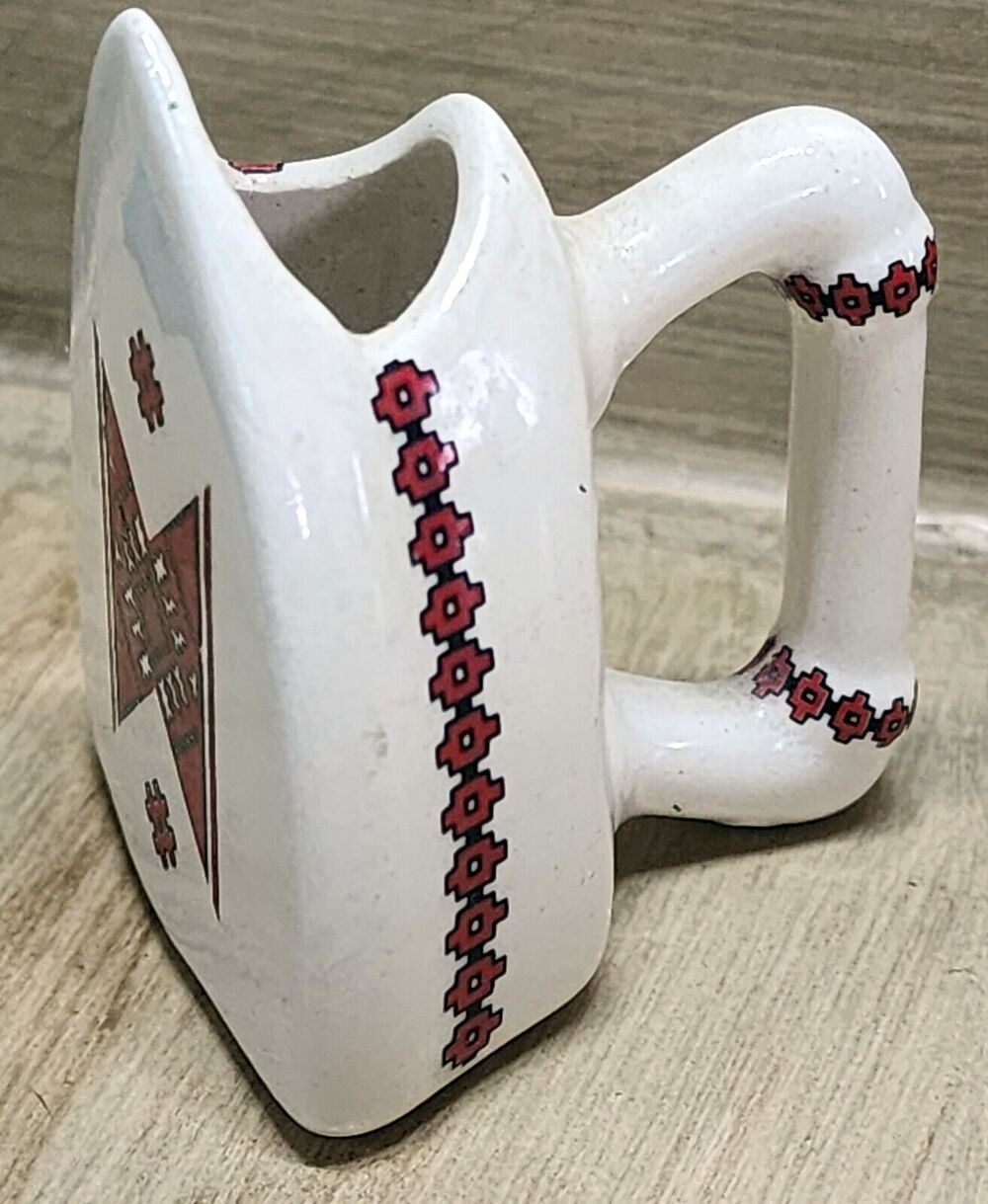 Vintage Iron Shaped Toothpick Match Holder Ceramic Nice For Tiny Air Plant Cute